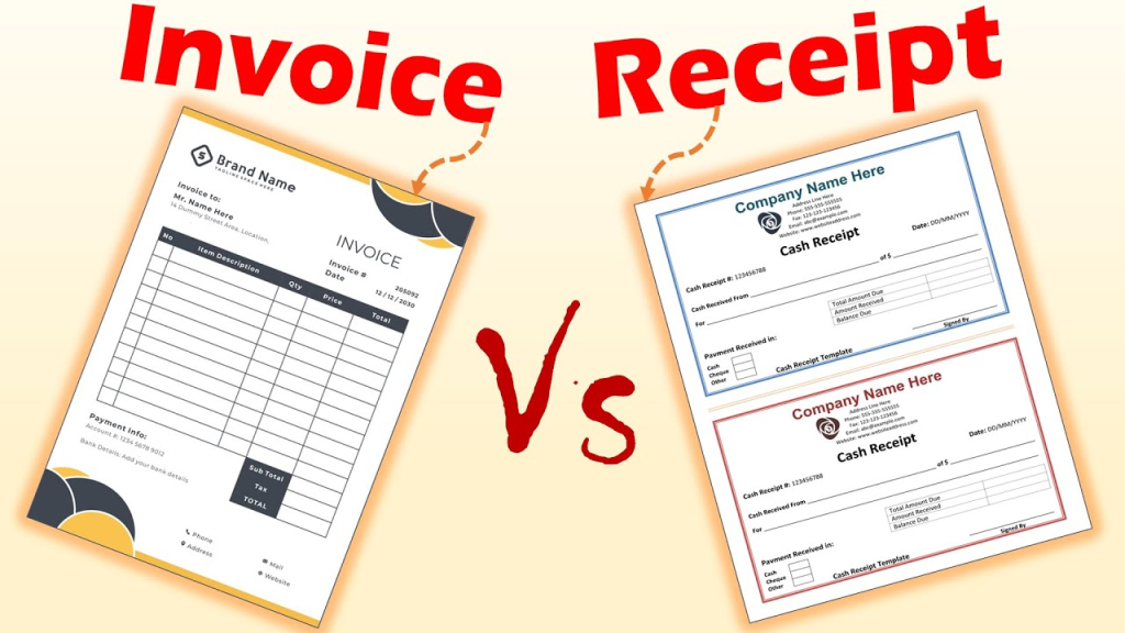 Invoice and a Receipt
